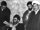 احمد خمینی در کنار رهبری و هاشمی